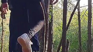 Wife Fucking in the Woods with the Black Big Dick