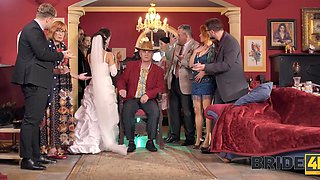 According to a bizzare tradition, a man must fuck his bride during the wedding ceremony