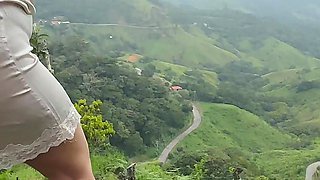 Chubby Secretary in Satin Dress Has Sex with Boss on Public Balcony - Projectfundiary