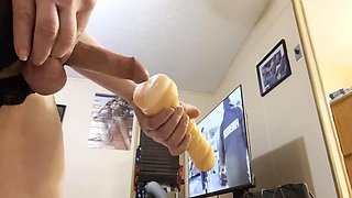 2in1 Cock And Pussy Toy With Crossdressing  Pegging With Dildos POV01