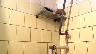 Horny babe in the bathroom