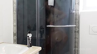 Shower With Double Anal Fisting; Dildo And One Hand Togheter