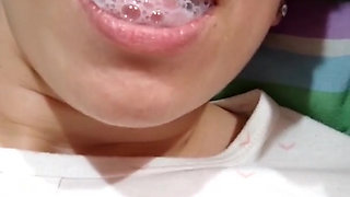 Quickie! After Blowjob Cumplay and Swallow! (no Explicit Sex)