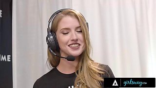 GIRLSWAY - Assistant Octavia Reds Lustful Gaze Ignites Kenna Jamess Sneaky Sex Before Interview