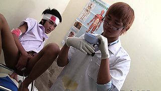 Horny asian doc analpounding his patient