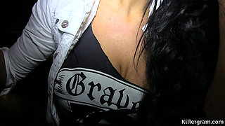 MILF Dogging Babe Bambi Black Is in Her Local Car Park Sucking off Perverted Men