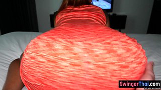 Fluffy bootie Thai teenager gamer GF pounded