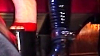 The Latex Maid Teaches Manners with Whips Restraints Peeing Anal Dildo