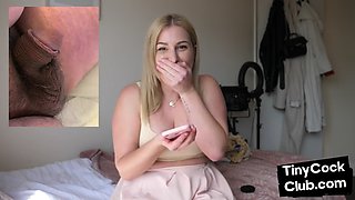 SPH solo busty dom teases small cocks from her phone