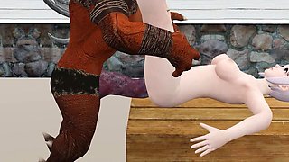Red Monster Hardcore Fucking with Big Dick