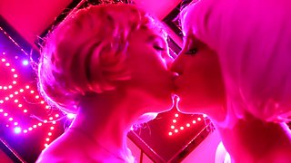 Angels kissing Barbie meets Lola lesbians