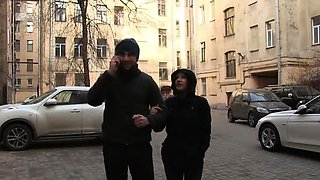 Classy russian brunette young Leana first time cuch fucked