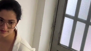 Horny Secretary Fucks the Security Guard.