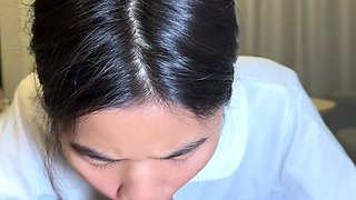 18yo Thai Student Get Creampied by Foreigner After College
