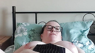 sexy secretary playing with pussy