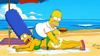 Beach Bitch 2: Pussy Full of Cum. Cartoon Simрsons Parody.