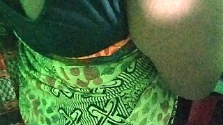 Saree Wearing New Aunty Talking