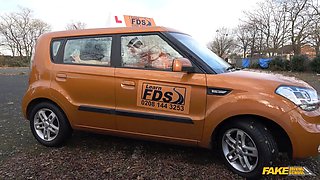 Jasmine Jae & Ryan Ryder in a steamy car FFM with cumshot