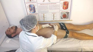 Nurse Has Her First Patient with an Erect Penis!
