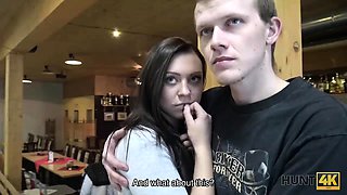 HUNT4K. Poor couple considers sex for money as a good
