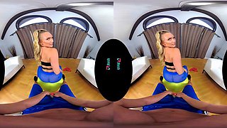 VR Aj Applegate Fitness: Big Ass, Blowjob  Blonde Porn
