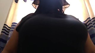 Huge Boobs - Boss Fuck Arabian Muslim Big Boobs & Huge Ass Burqa Hijab Wearing Sexy Bbw Employee Girl For Promotion