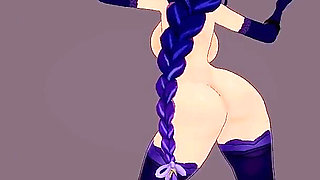 Busty Raiden Shogun Phut Hon Sexy Dance Hentai Animation