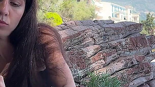 Risky Outdoor Dick Flashing on the Beach - I Took His Dick in My Hand and Helped Him Cum