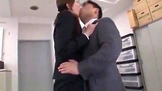 Japanese office guy caughts masturbating at work