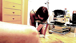 Ring Gag Dildo Deepthroat for Master's Pleasure