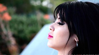 Slim goddess fucks a big cock