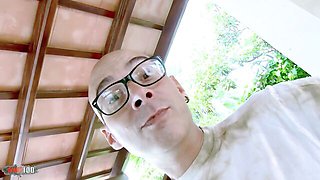 Cool dear's brunette glasses smut