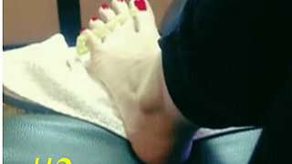 Mistress Dana's Redhead Femdom Foot Fetish Jerk off Instructions