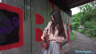 Public Agent - highly adorable school Nubile art college girl with innate fun bags examines a fat penis outdoors
