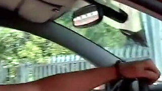 Busty babe Phoebe Ryan fucked outdoor by the car from her big cock dude