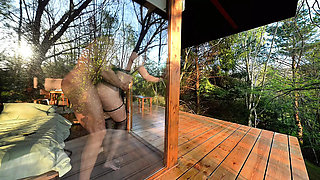 MY HUSBAND'S STEP-BROTHER takes me to the CABIN to FUCK like savages in NATURE