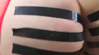 Piggy Holes Gaped and Taped Open