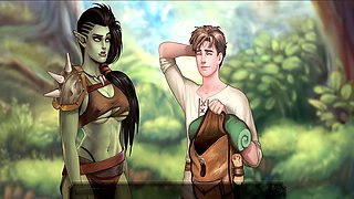 Cartoon sex, orc, cartoon fantasy