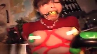 Japanese Milf has bondage sex in pantyhose