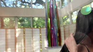 Mexicana blowjob with her big boobs