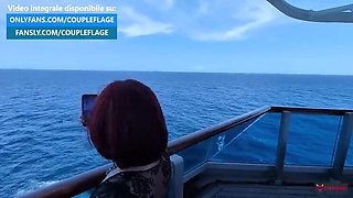 Public Toilet Blowjob on Boat - Italian MILF Deep Throat and Cum in Mouth