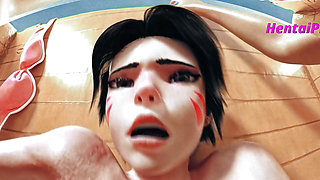 Sun, Sand, and Sex - D.Va's Wild Beach Fucking Session - HENTAI
