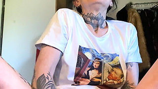 Creamy Orgasm on a Big Dildo