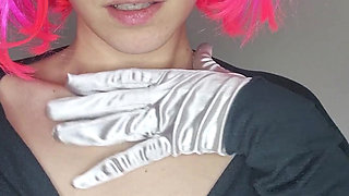 My big, soft tits love the attention I give them in my kitten mask