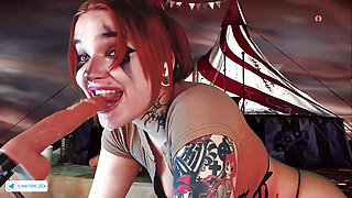 DEEP AND PASSIONATE THROAT BLOWJOB FROM A REDHEAD COSPLAYER