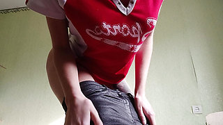 I masturbate to my neighbor in the apartment while she makes us coffee