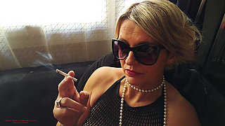 Cigarette Handjob Game, Karina Is Ruthless Intense, Smokes While Milking Him - Big Cumshot! - POV Full Video