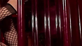 Caged French Lesbians Licking and Playing with Toy
