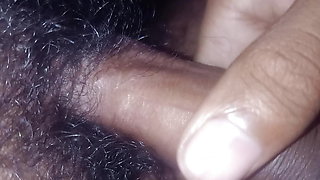 Indian boy is taking enjoy with hands doing Masturbation.