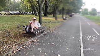 Wife Is Flashing Her Pussy To People In Park